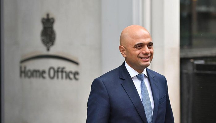 Sajid Javid UK home minister